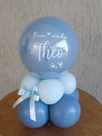 Personalised message on the Stand Garland bubble balloon, Luxe Confetti