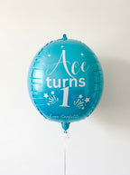 Foil orb balloon, 22 inch, blue, Luxe Confetti