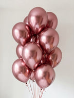 Helium latex balloons in Mauve, Luxe Confetti