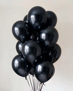 Helium latex balloons in Black, Luxe Confetti