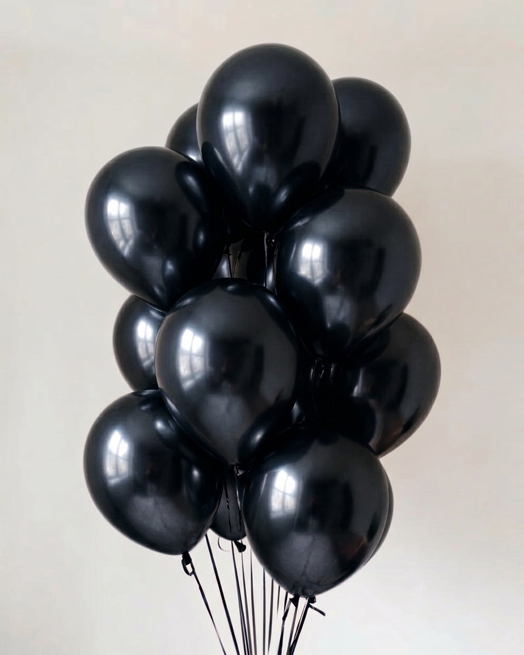 Helium latex balloons in Black, Luxe Confetti