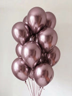 Helium latex balloons in Metallic purple, Luxe Confetti